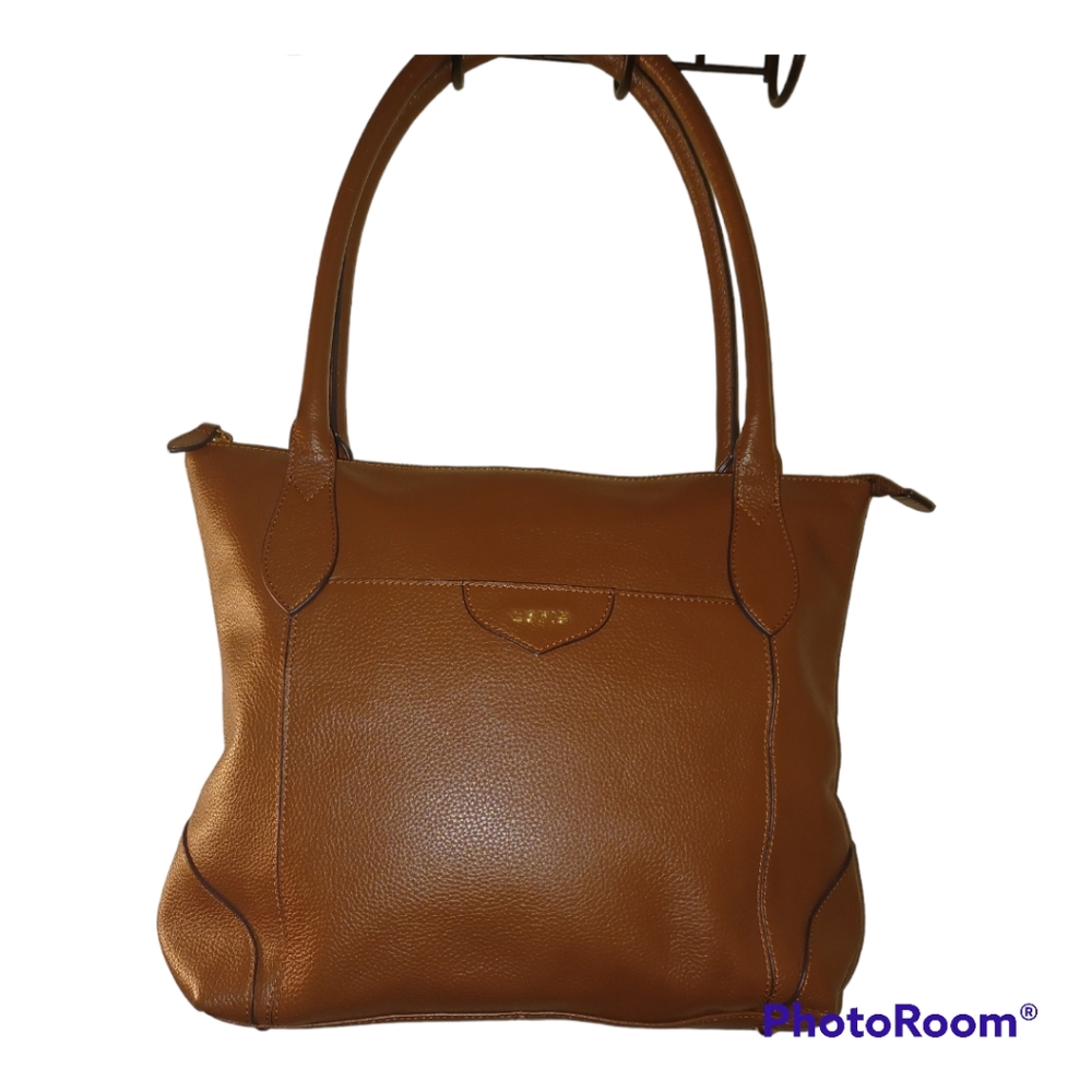 LODIS SIERRA COGNAC BROWN LEATHER SHOULDER BAG NWOT